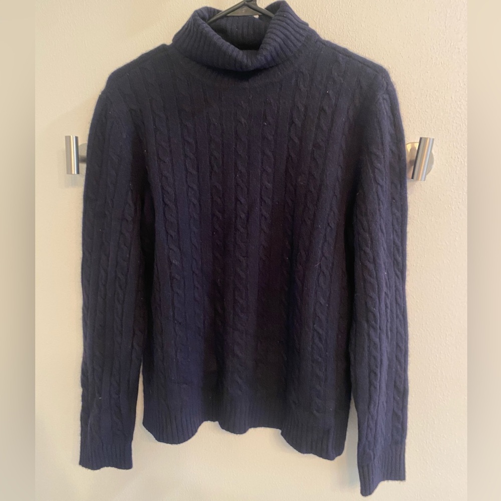 Cashmere Navy Ralph Lauren Turtleneck